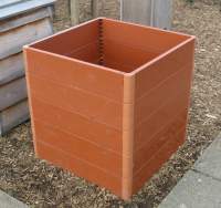 A basic plastic compost bin. Click picture to enlarge. Copyright David Marks.