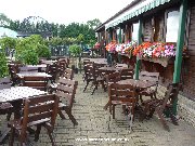 Outdoor seating area of the cafe