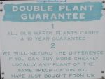 Hardy plant gurantee