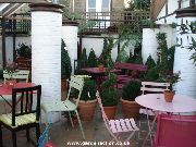 Outdoor cafe seating at the Clifton Nurseries