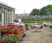 outdoor cafe seating at Dobbies, Perth