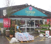Entrance to Dobbies garden centre in Reading